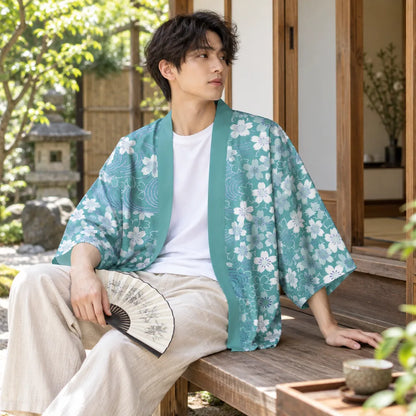 Kimono Cardigan imprimé fleurs