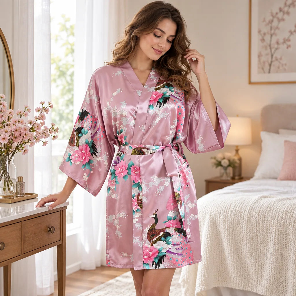 Kimono à imprimé floral