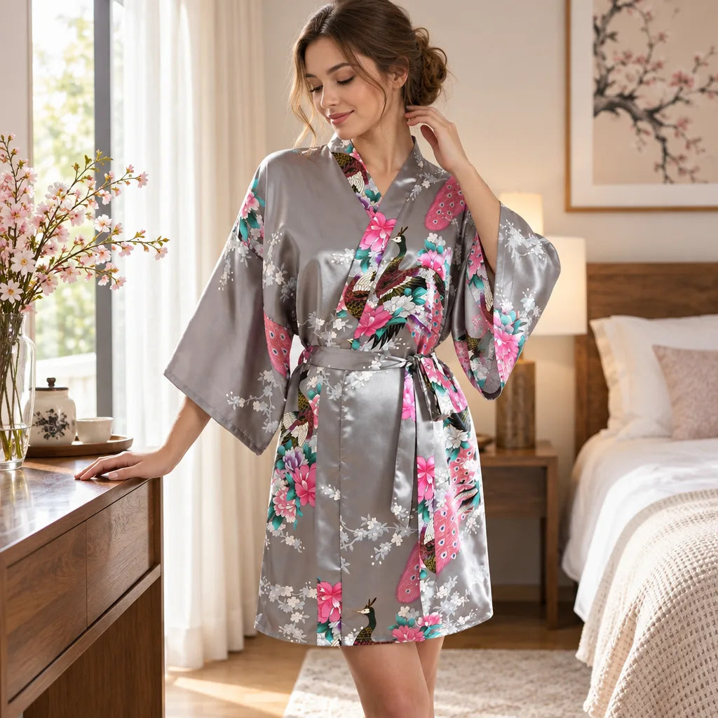 Kimono à imprimé floral