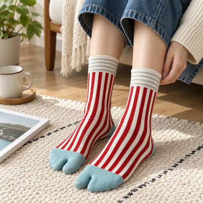 Chaussettes Tabi à rayures