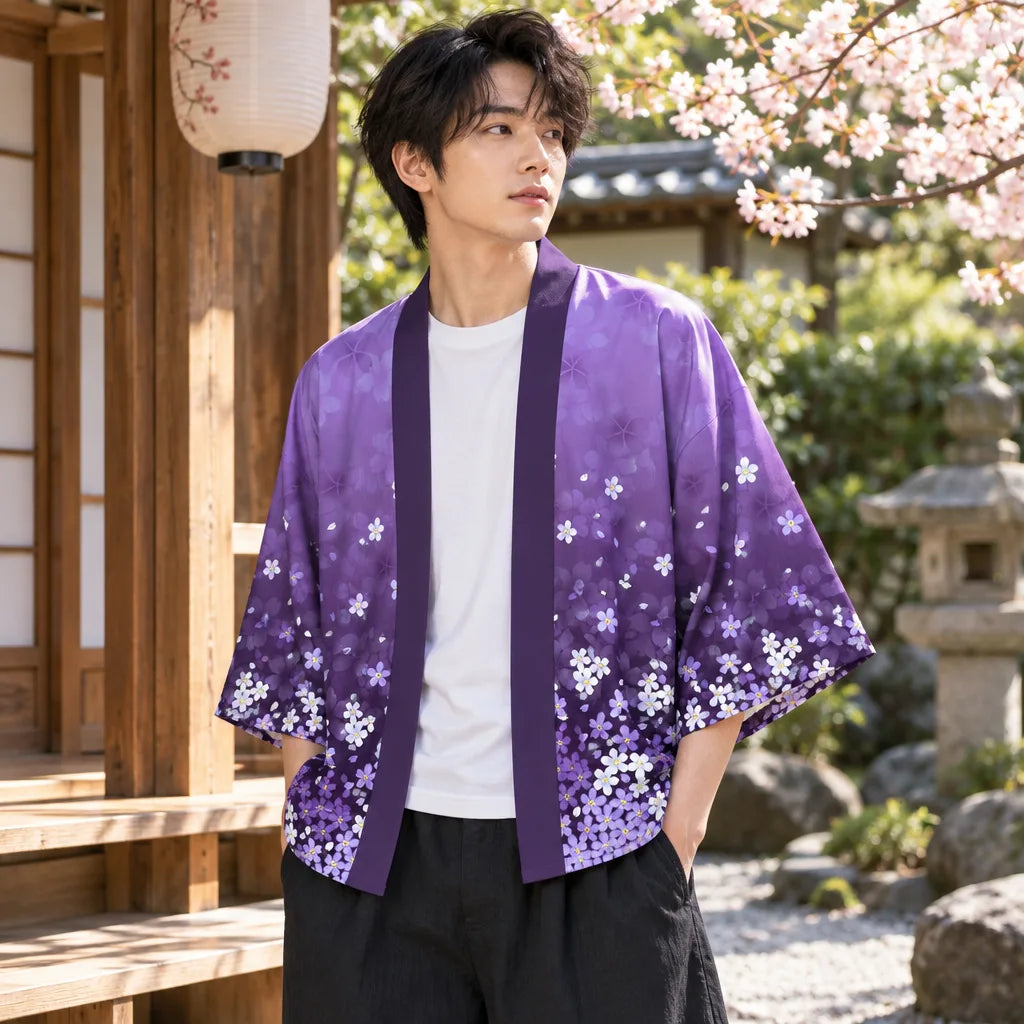 Kimono Cardigan imprimé fleurs