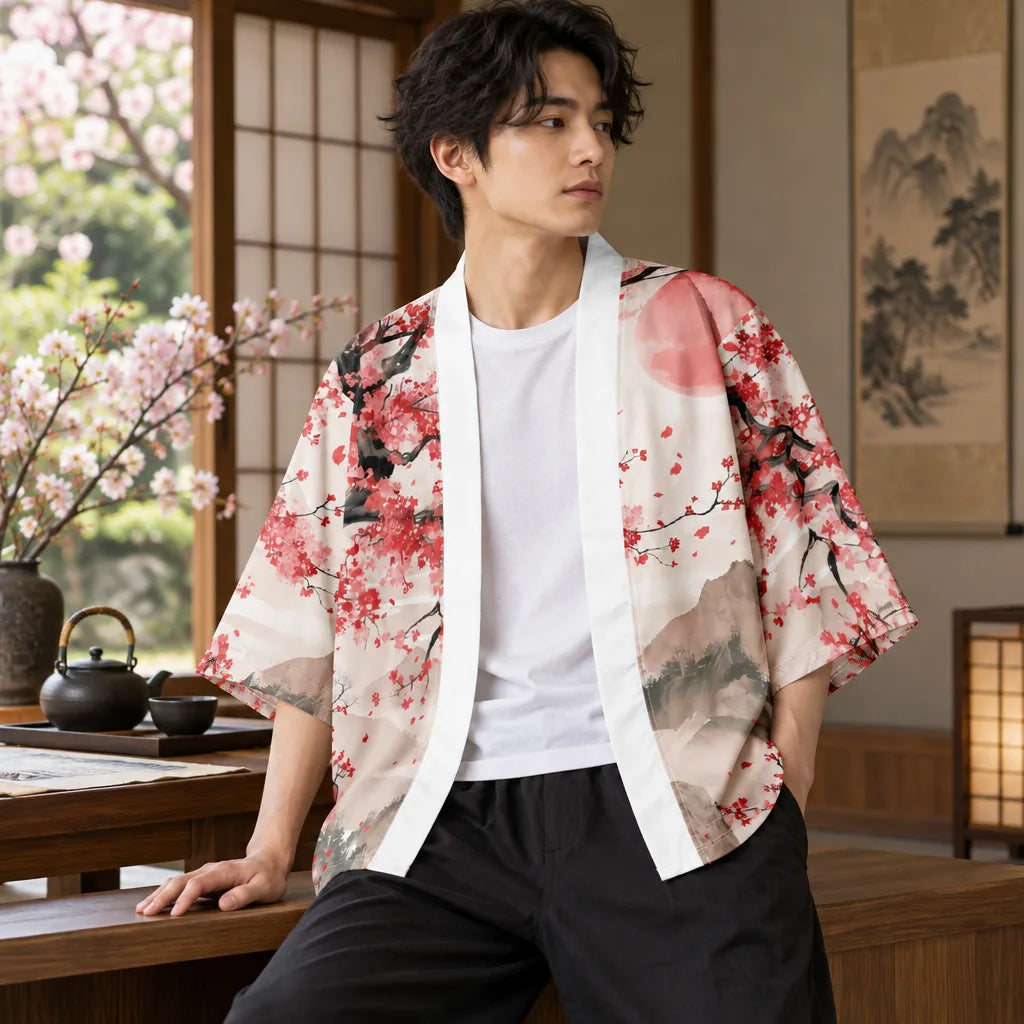 Kimono d’inspiration japonaise unisexe