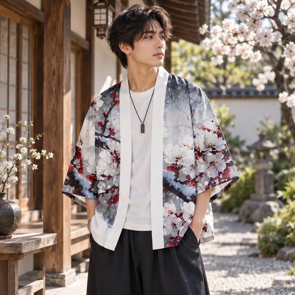 Kimono d’inspiration japonaise unisexe