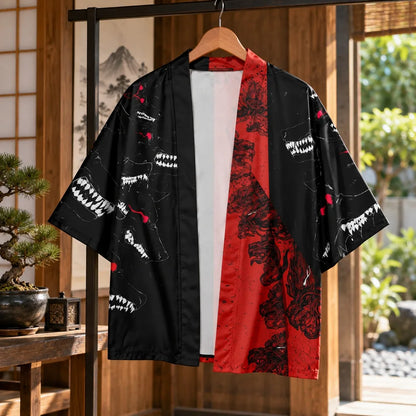Cardigan kimono motif dragon