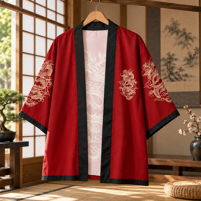 Cardigan kimono motif dragon