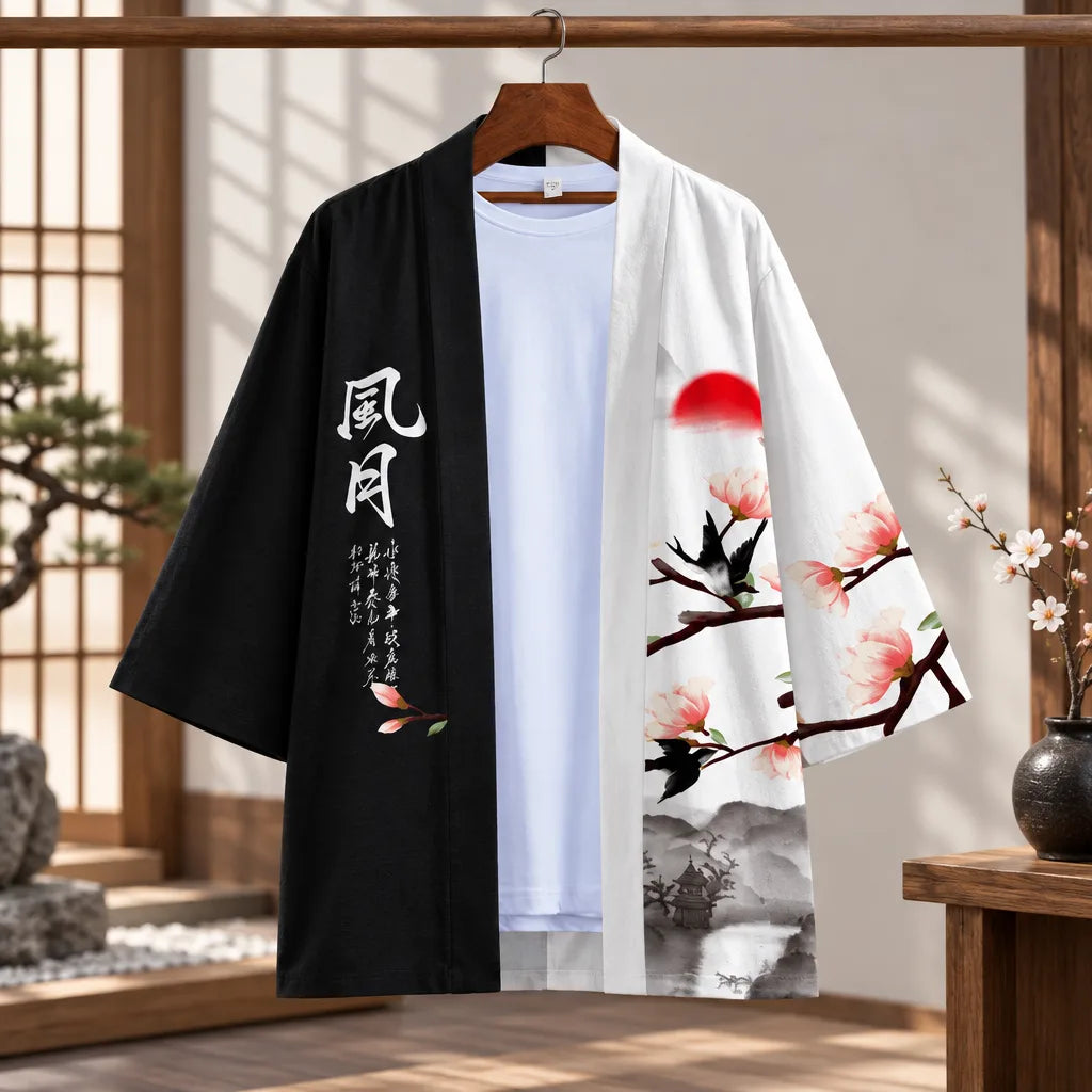 Kimono noir et blanc