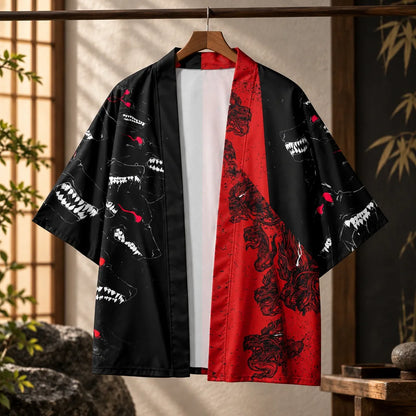 Cardigan kimono motif dragon