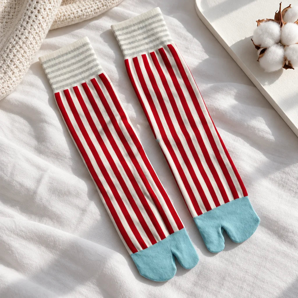 Chaussettes Tabi à rayures