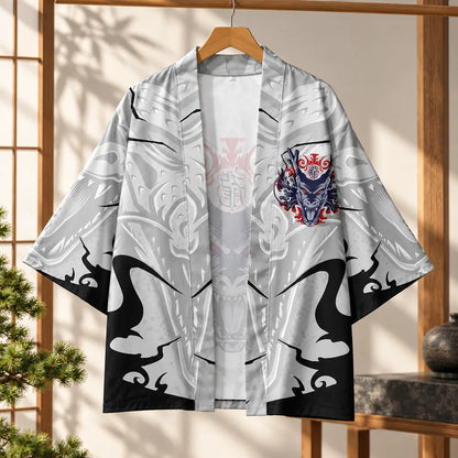 Cardigan kimono motif dragon