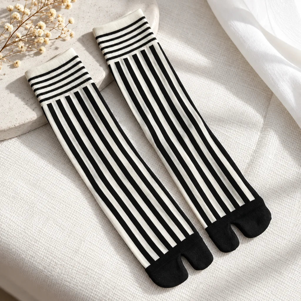 Chaussettes Tabi à rayures