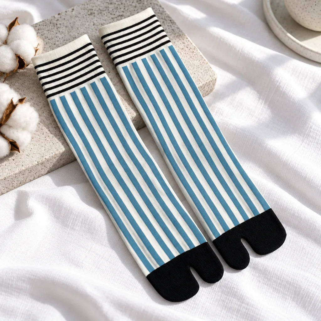 Chaussettes Tabi à rayures