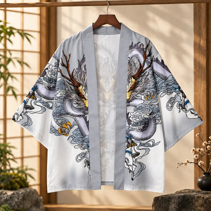 Cardigan kimono motif dragon