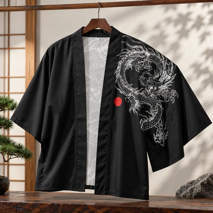 Cardigan kimono motif dragon
