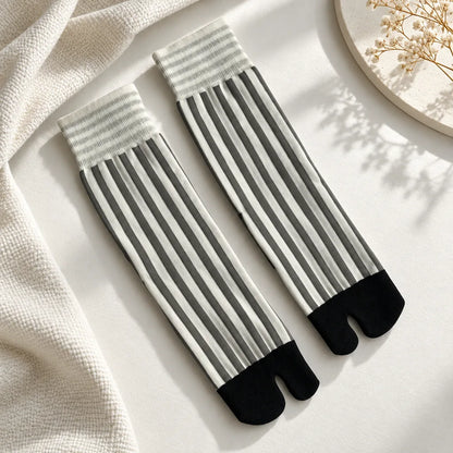 Chaussettes Tabi à rayures