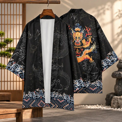 Cardigan kimono motif dragon