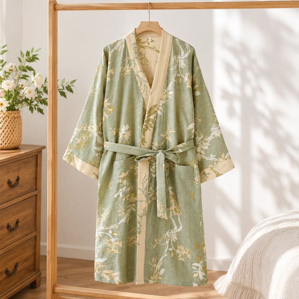 Peignoir en coton tissé