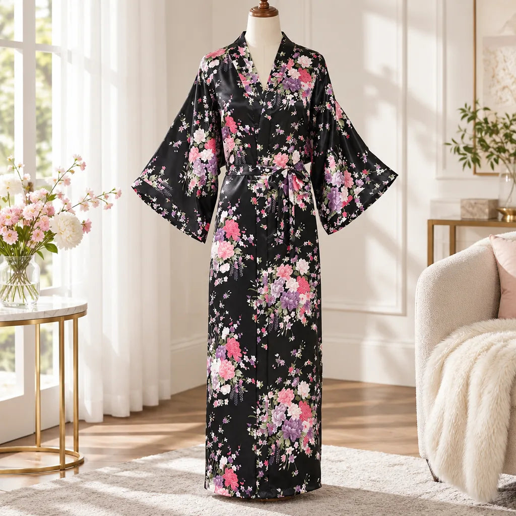 Kimono à imprimé floral